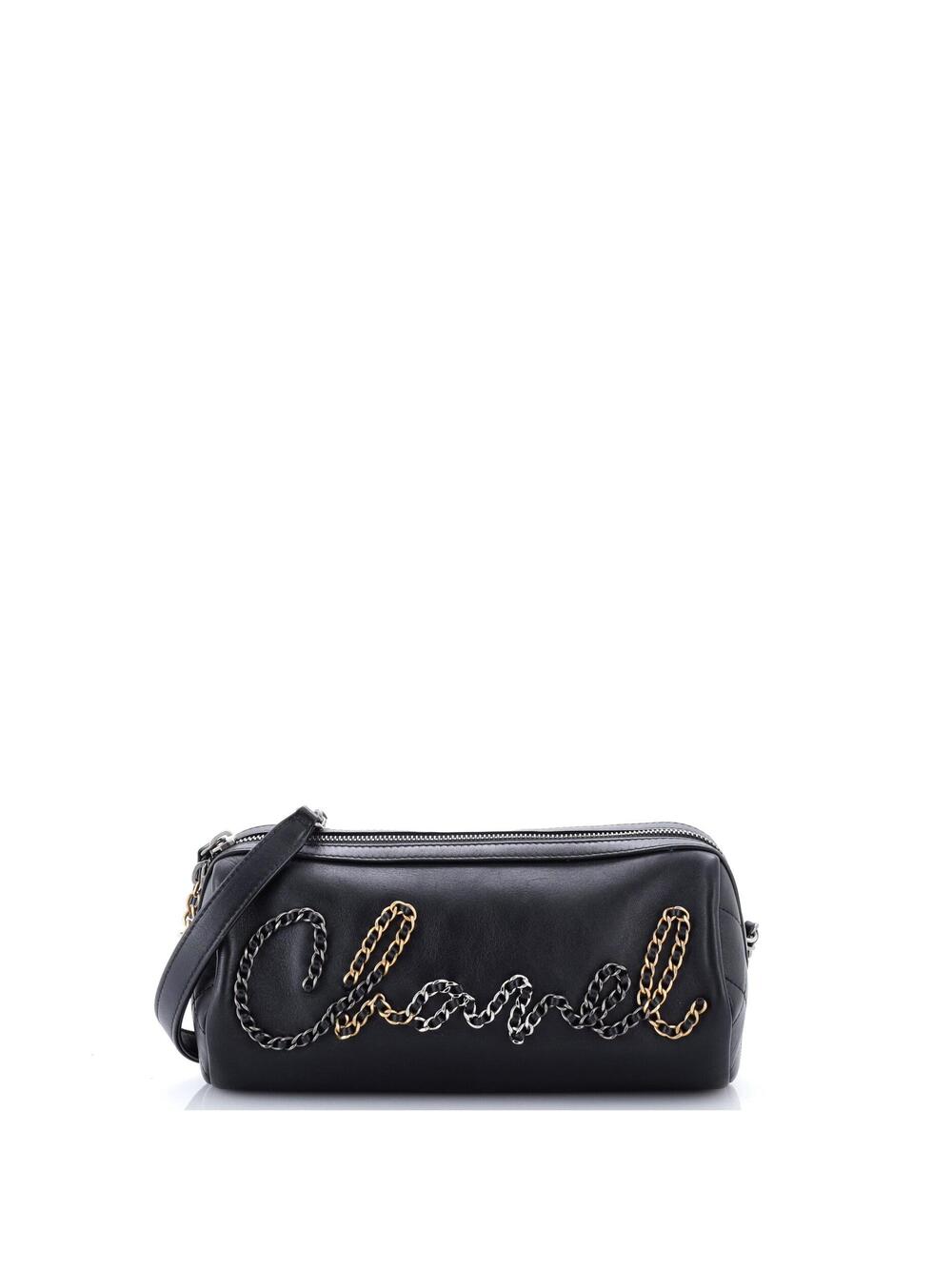 Chanel Chain Signe Bowling Bag Calfskin #370942C33B
